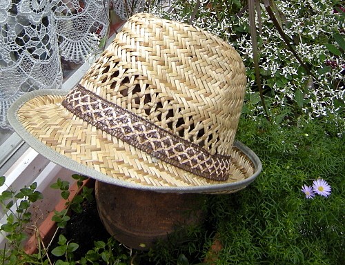 Chapeau paille jardinier ajouré