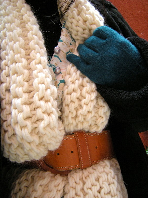 apprendre a tricoter une echarpe grosse maille